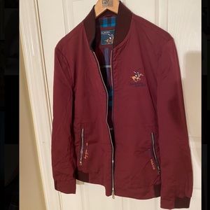 Men’s Burgundy Beverly Hills Polo Club bomber